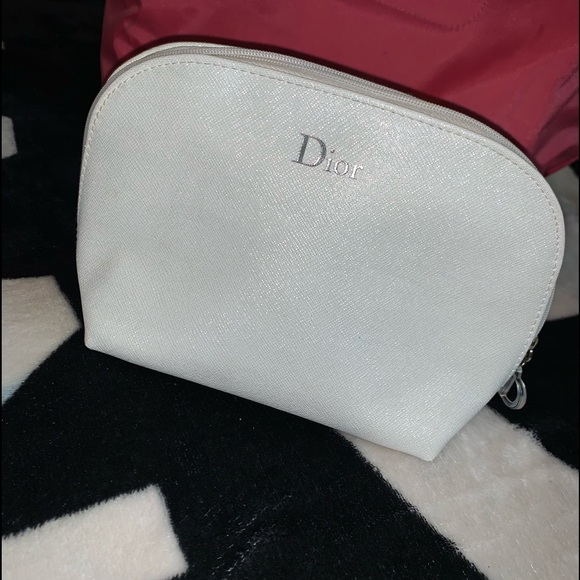 Dior Handbags - Dior cosmetic bag in white